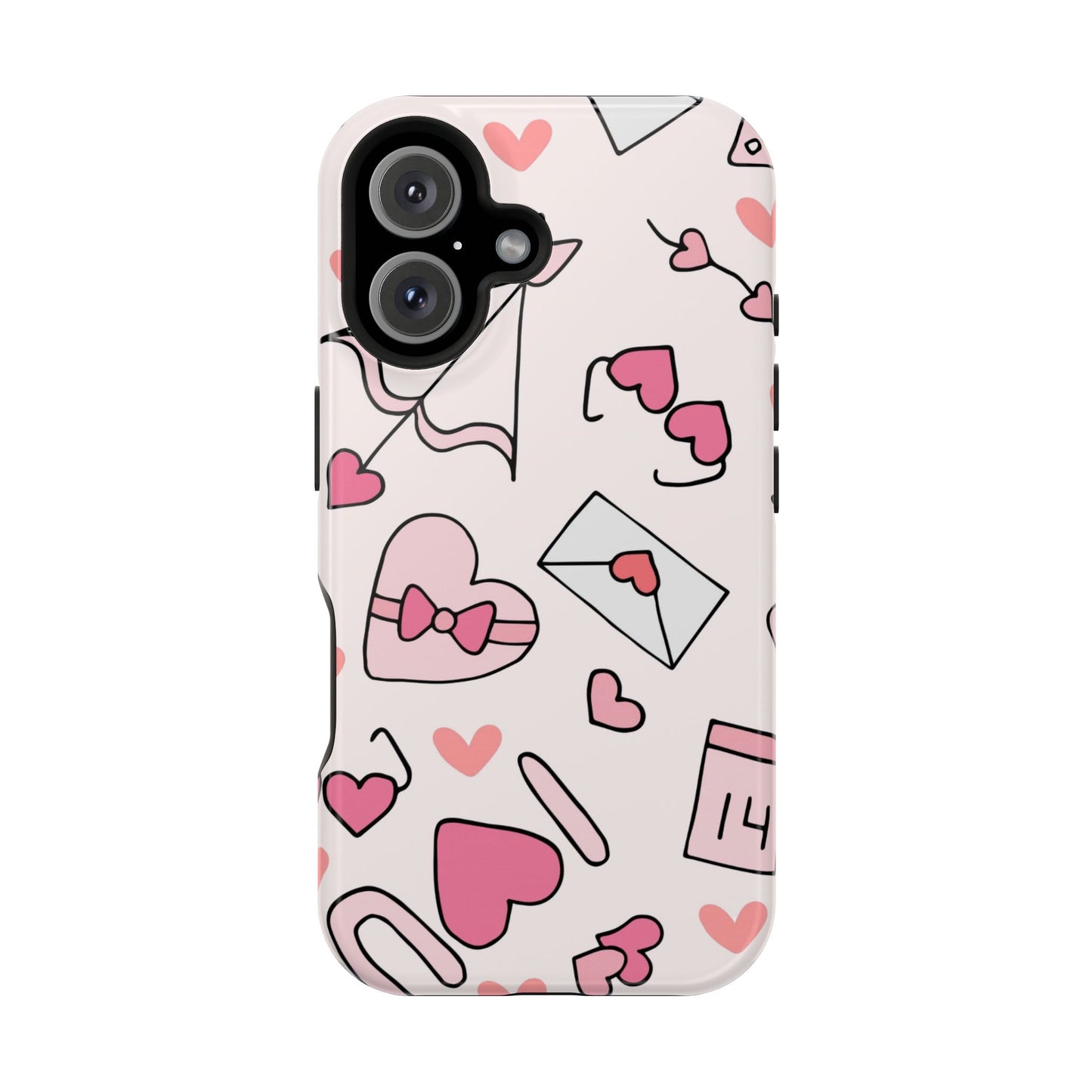 Valentine's Day Scribbles MagSafe iPhone Case