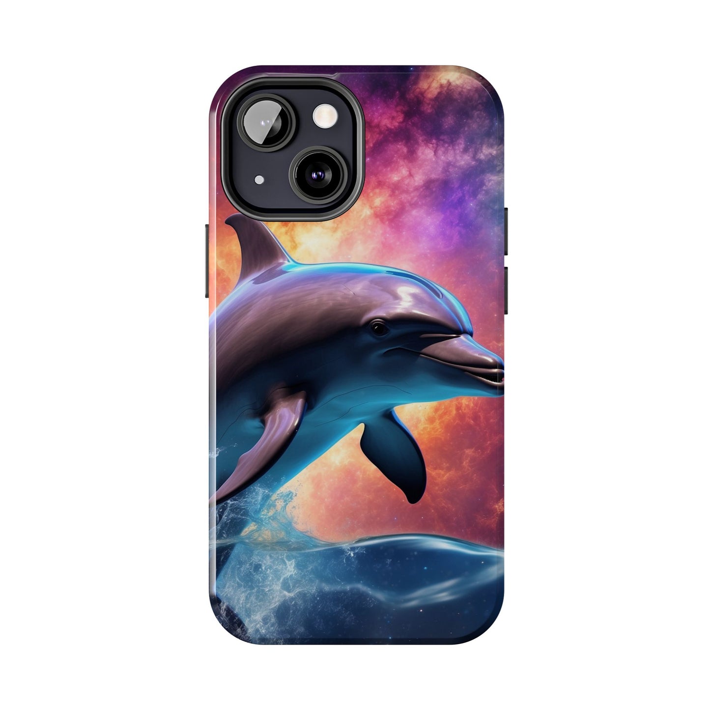 Cosmic Dolphin Galaxy Art - iPhone Case