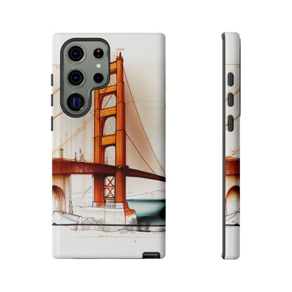 Golden Gate Bridge Samsung Galaxy Case - Architectural Sketch Design