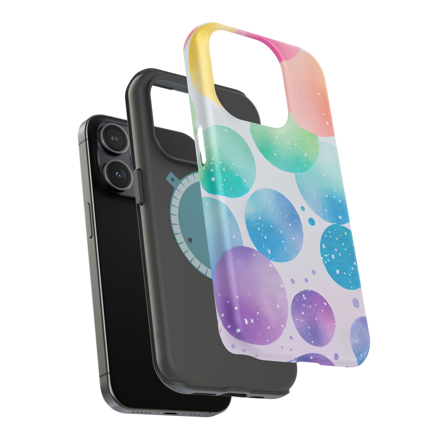 Pastel Galaxy Bubbles  MagSafe iPhone Case – Slim Design, Glossy Finish