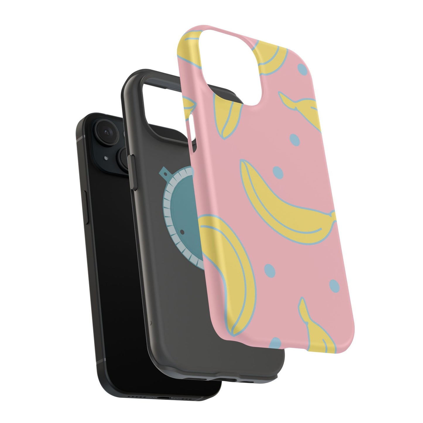 Pink Banana Pop MagSafe iPhone Case – Cute Pastel Design with Fun Retro Vibe