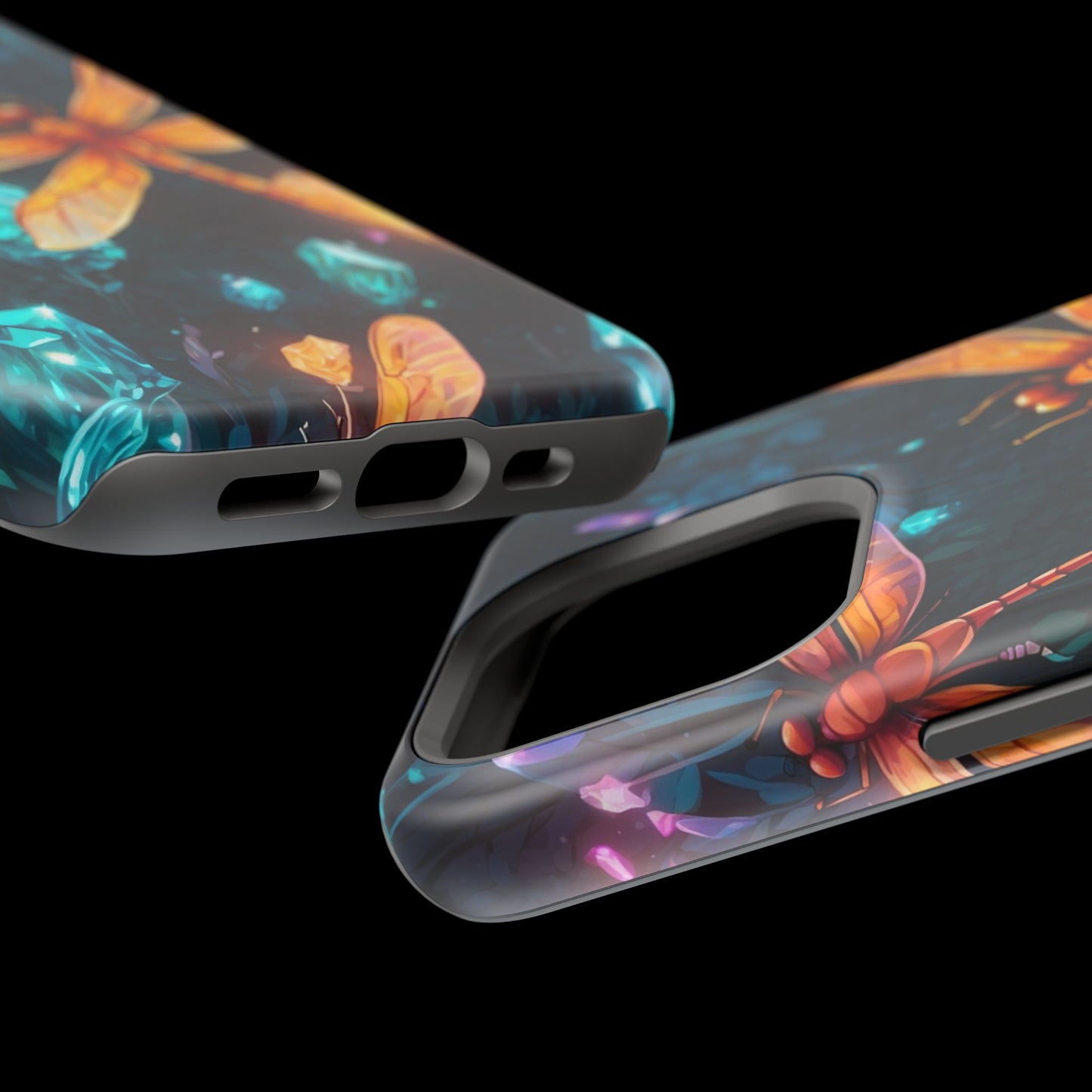 Mystical Dragonflies & Crystals – MagSafe iPhone Series Case