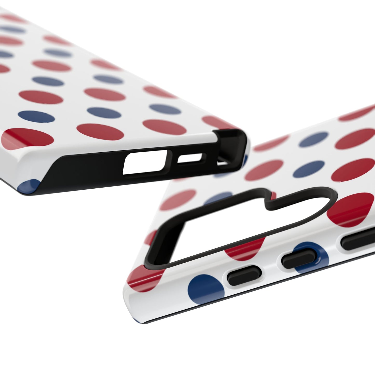 Patriotic Navy, White, and Red Polka Dot Samsung Galaxy Case