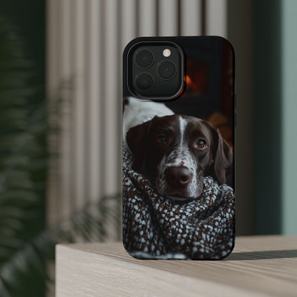 Majestic German Shorthaired Pointer MagSafe iPhone Case – Sunset Prairie Design