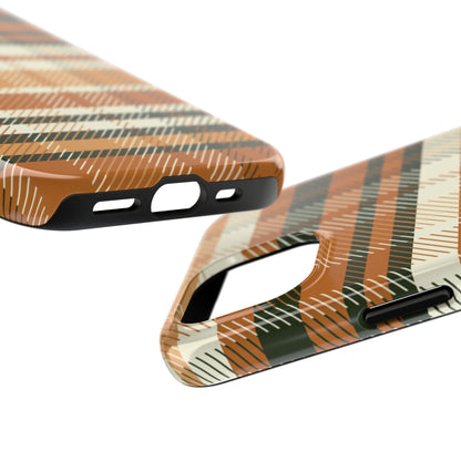 MagSafe Case - Pumpkin Spice Plaid Design