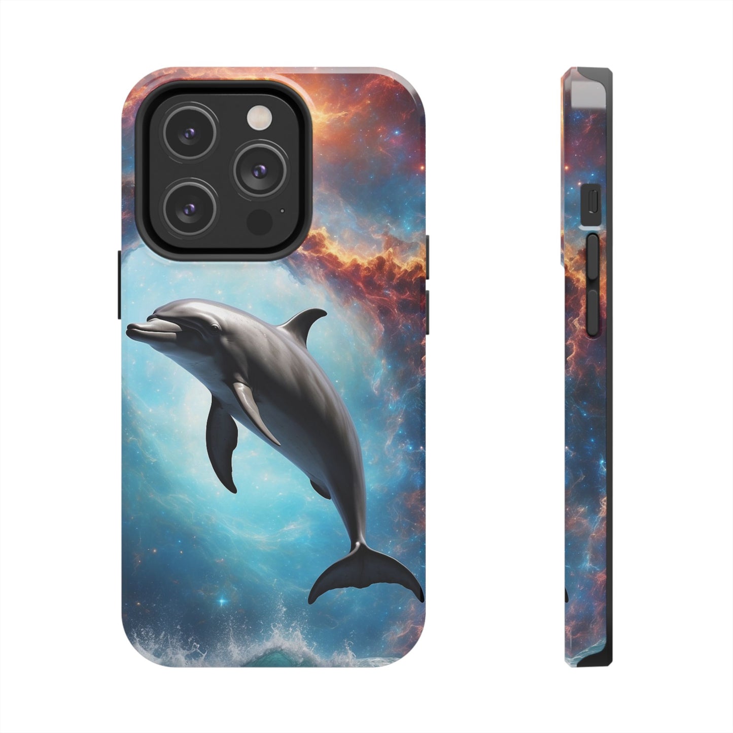 Cosmic Dolphin Space Vibes - iPhone Case