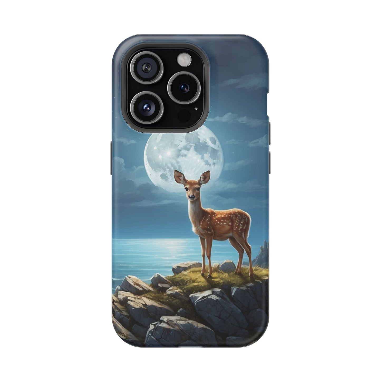 Enchanted Fawn Under the Moonlit Sky MagSafe iPhone Case