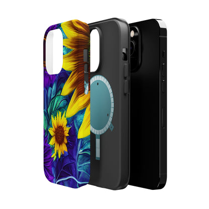 Purple & Gold Sunflower Dream - MagSafe iPhone Series Case