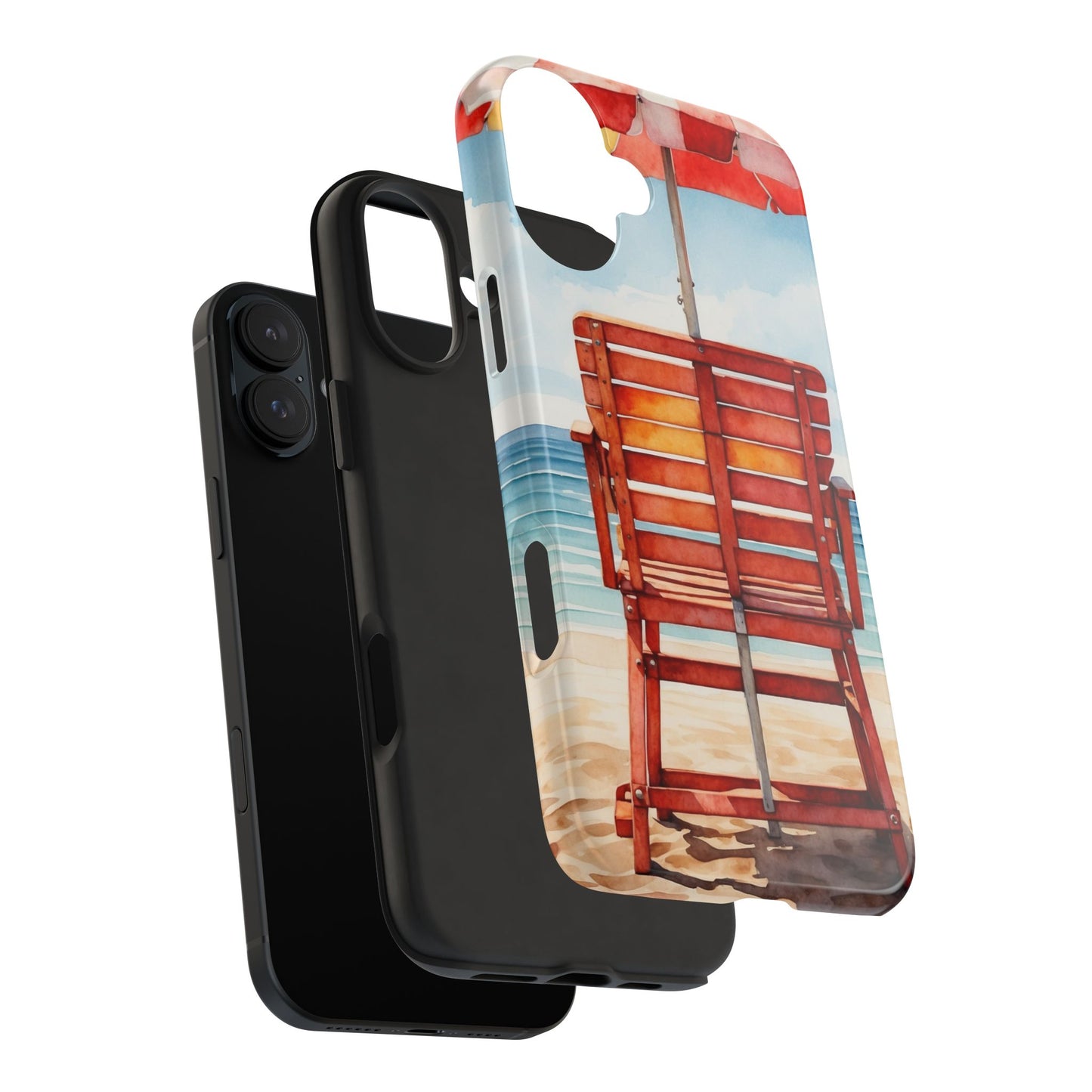 Beachfront Sunset Lounge iPhone Case – Rearview Edition