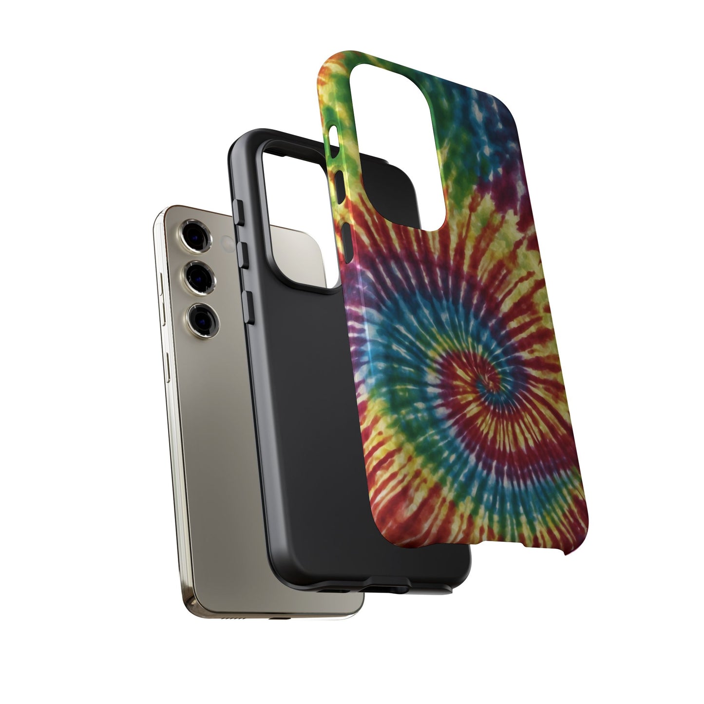 Colorful Retro Tie-Dye Samsung Galaxy Case – Spiral Rainbow Design