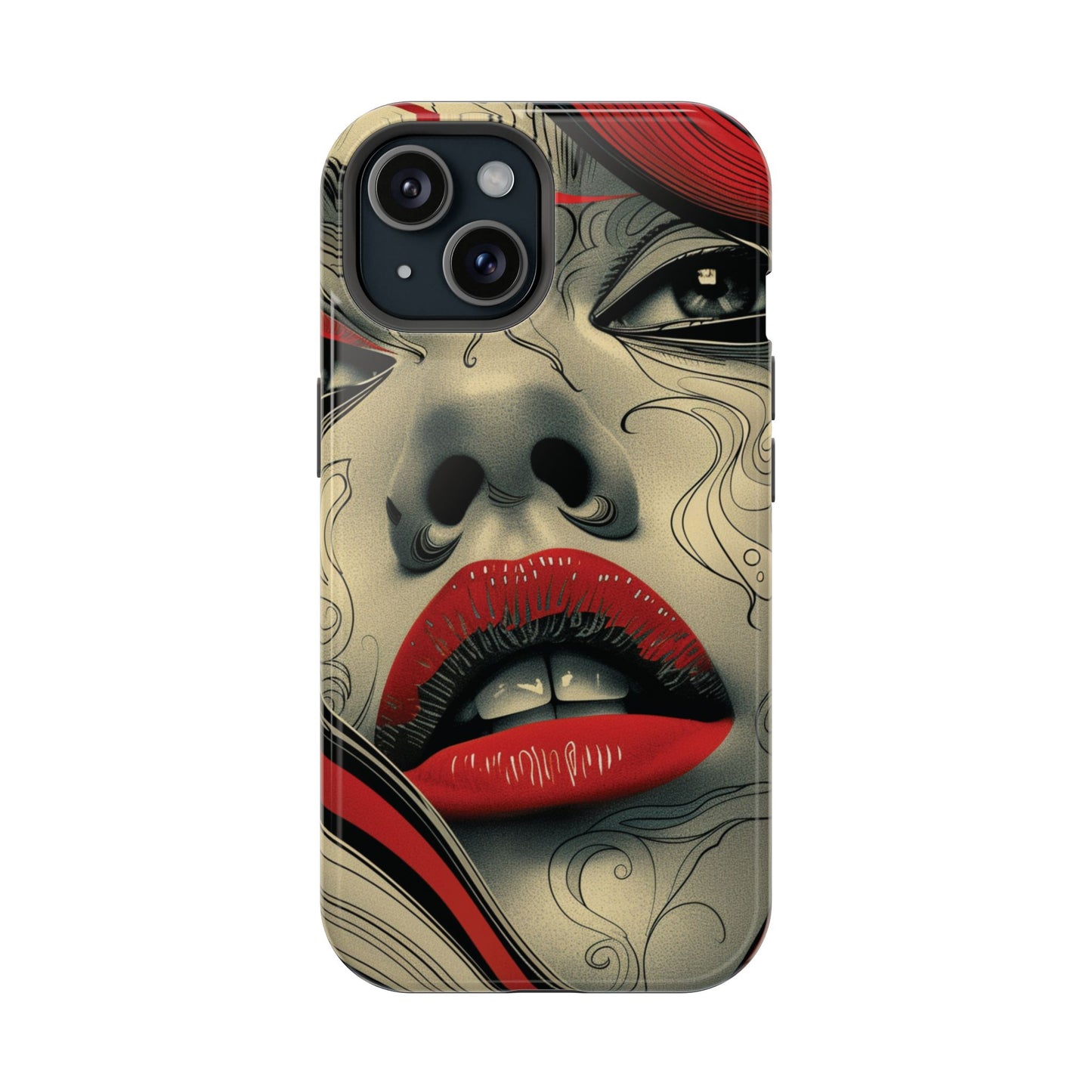 Bold Beauty Red Lips iPhone Case