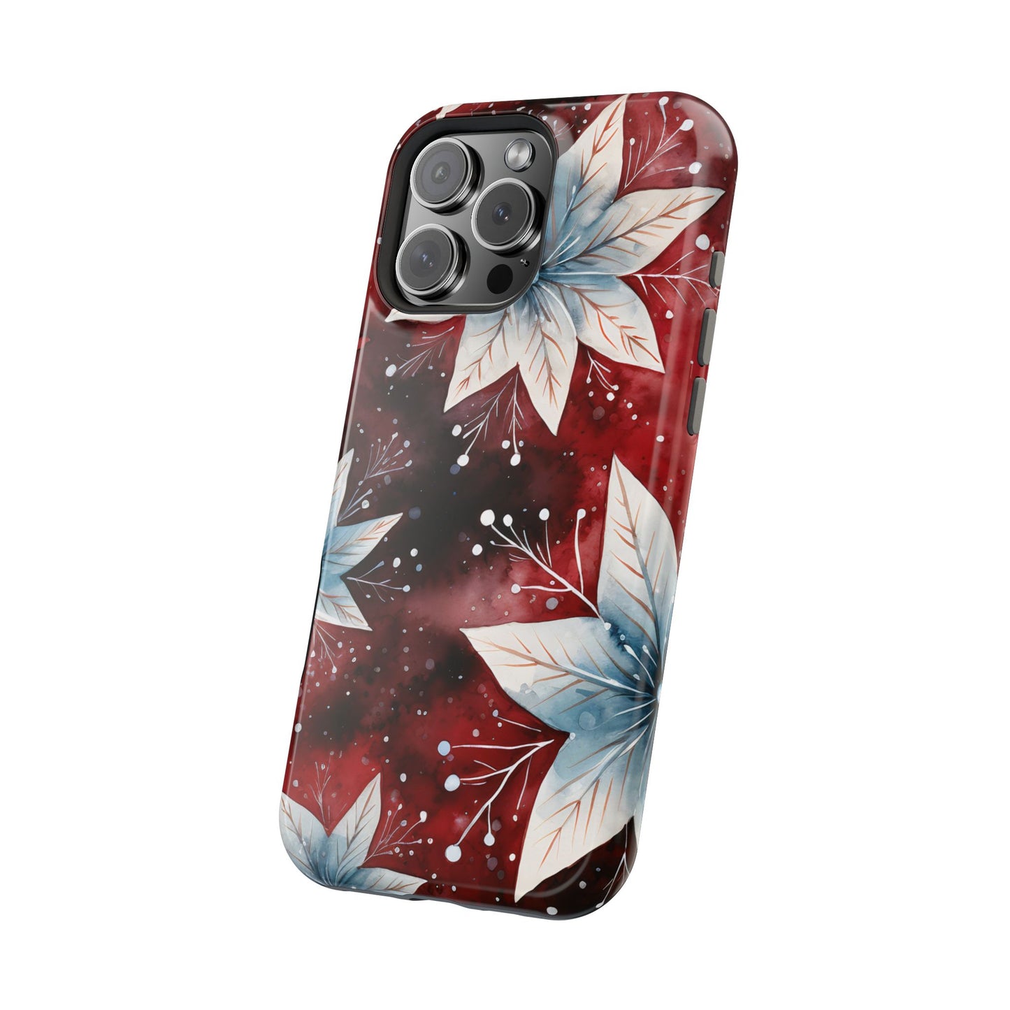 Winter Bloom Poinsettia – MagSafe iPhone Case