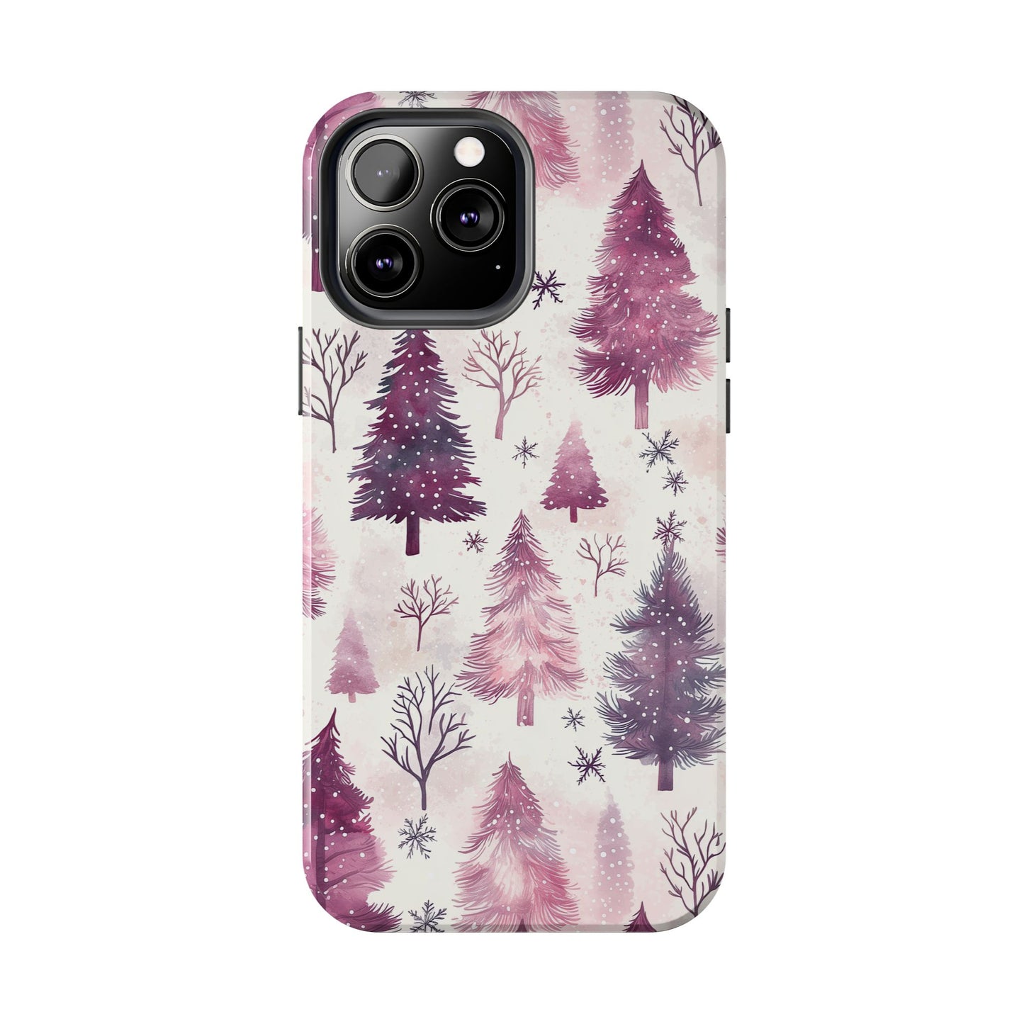 Winter Wonderland Purple Christmas Trees – iPhone Series Case