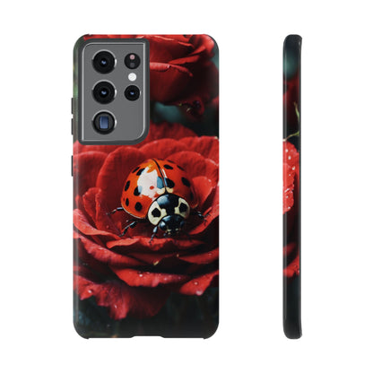 Elegant Rose & Ladybug Charm - Samsung Galaxy Case