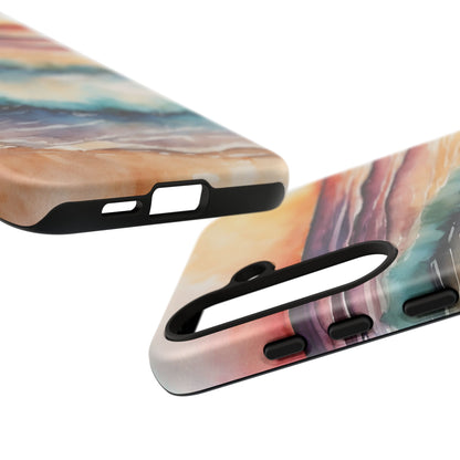 Sunset Waves Samsung Galaxy Case – Vibrant Watercolor Design