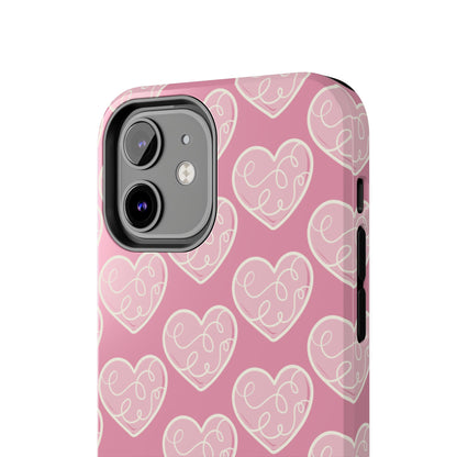 Soft Pink Hearts – iPhone Case