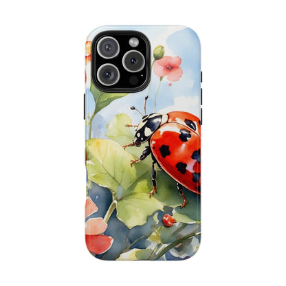 Watercolor Ladybug & Poppy Fields - iPhone Series Case