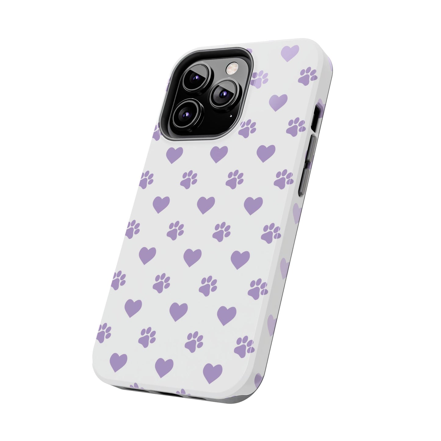 Paw Prints & Hearts – Cute and Durable iPhone Case for Animal Lovers