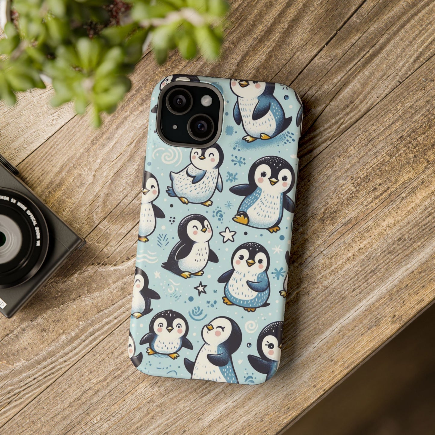 Cute Penguin Parade iPhone Case