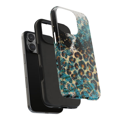 Turquoise Paisley Cowhide Leopard - iPhone Series Case