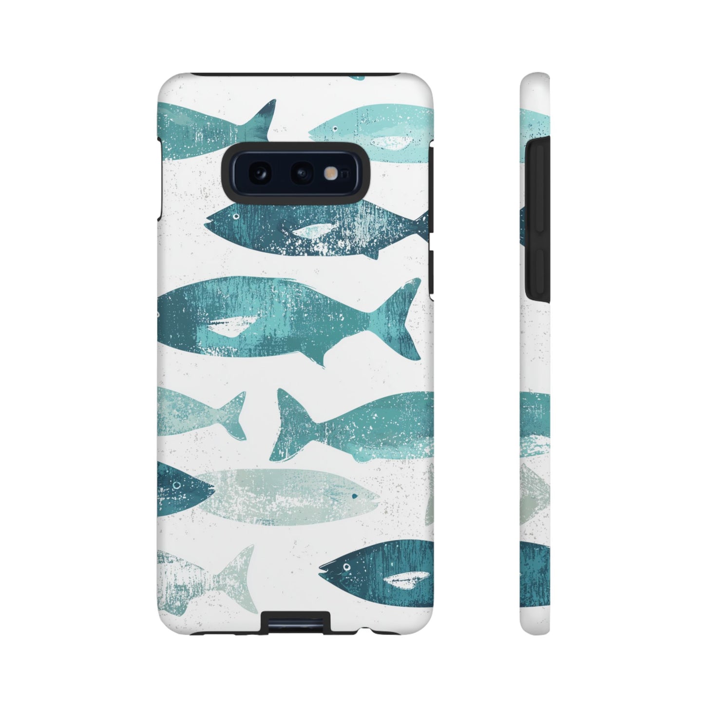 Vintage Blue Fish Print - Samsung Galaxy Series Case