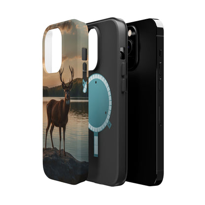 Majestic Stag at Sunset – MagSafe iPhone Case