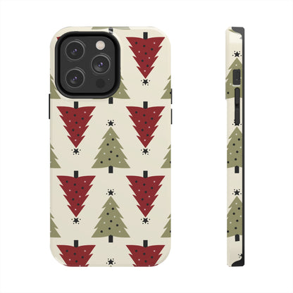 Retro Christmas Trees Pattern - iPhone Series Case