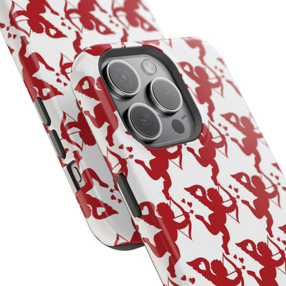 Red Cupid Love Pattern MagSafe Case