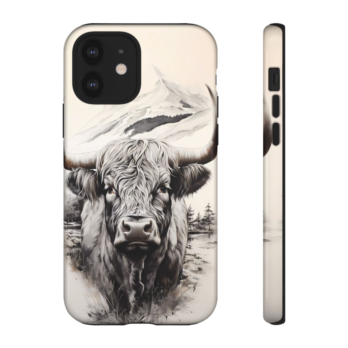 Western Highland Cow Case | Durable Farmhouse Design