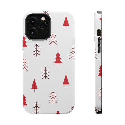 Scandi Red Pine Trees - MagSafe iPhone Series Case