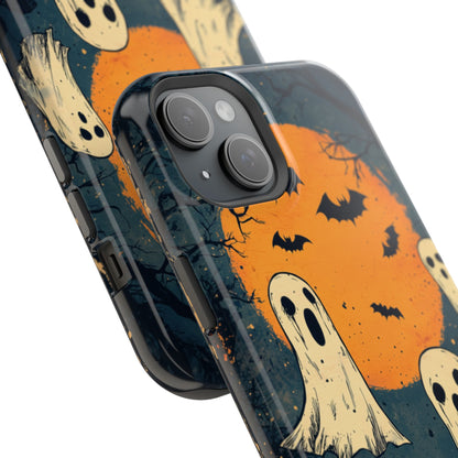 Haunted Ghosts & Full Moon MagSafe iPhone Case – Spooky Halloween Design