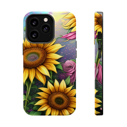 Whimsical Sunflower & Rose Garden - MagSafe iPhone Series Case