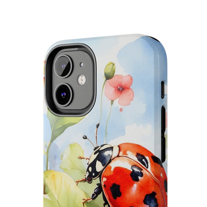 Watercolor Ladybug & Poppy Fields - iPhone Series Case