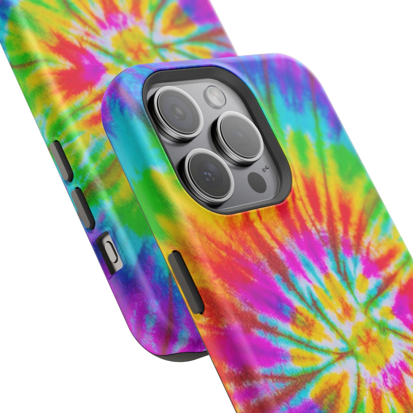 Rainbow Spiral Tie-Dye MagSafe Case – Vibrant Colors & Functionality