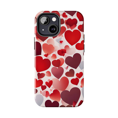 iPhone Case: Romantic Red Heart Gradient Case