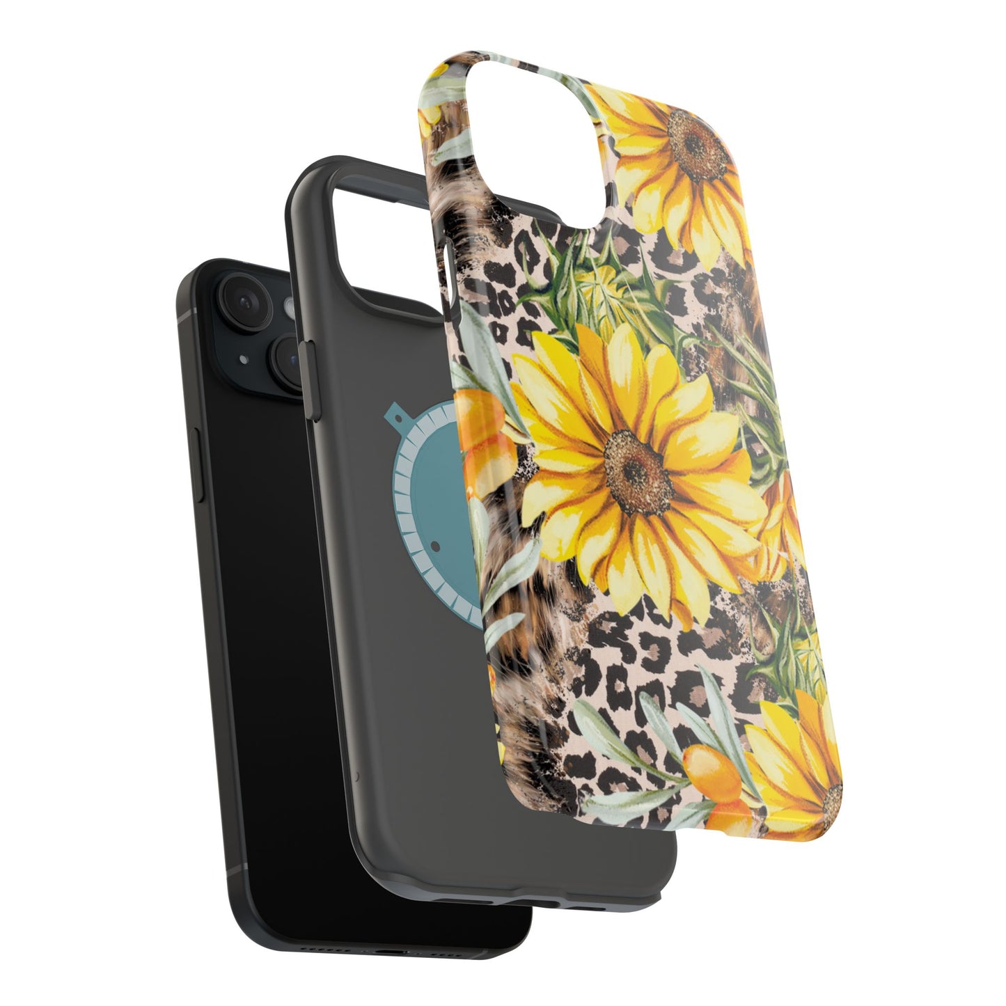 Leopard Sunflower Chic - MagSafe  iPhone Series Case