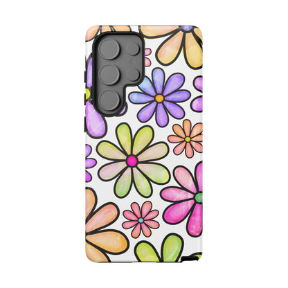 Pastel Daisy Dream Samsung Galaxy Case – Slim Profile, Glossy Finish