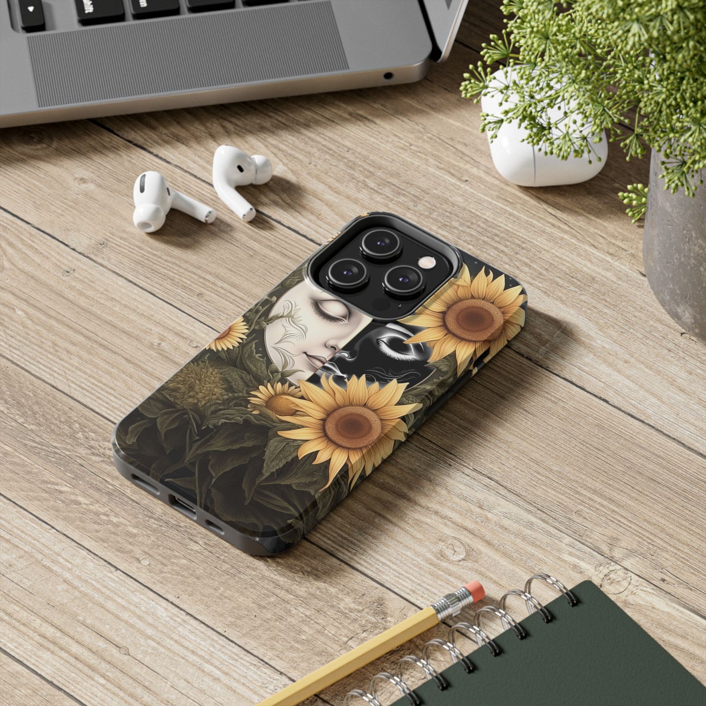 Sunflower Moon and Stars iPhone Case – Ethereal Art