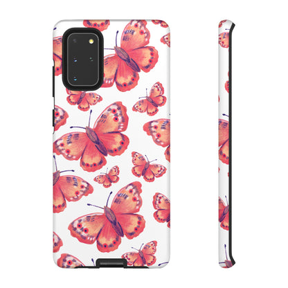 Coral Butterfly Samsung Galaxy Case – Slim, Protective Design with Bold Watercolor Print