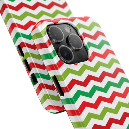 Vibrant Fiesta Chevron – Yellow Green, Green & Red Geometric Case