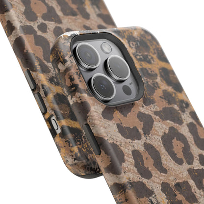 Vintage Distressed Leopard Print - MagSafe iPhone Series Case