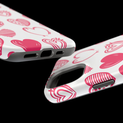 Funky Pink Hearts – MagSafe iPhone Case