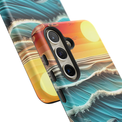 Tropical Sunset Paper Art Ocean – Samsung Galaxy Series Case