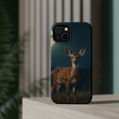 MagSafe-Compatible iPhone Case – Mystic Fawn Under the Moonlit Sky