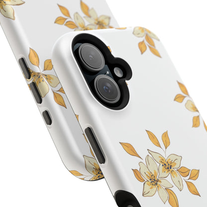 Delicate Yellow Blossom MagSafe iPhone Case – Minimalist Floral Design with Matte Finish