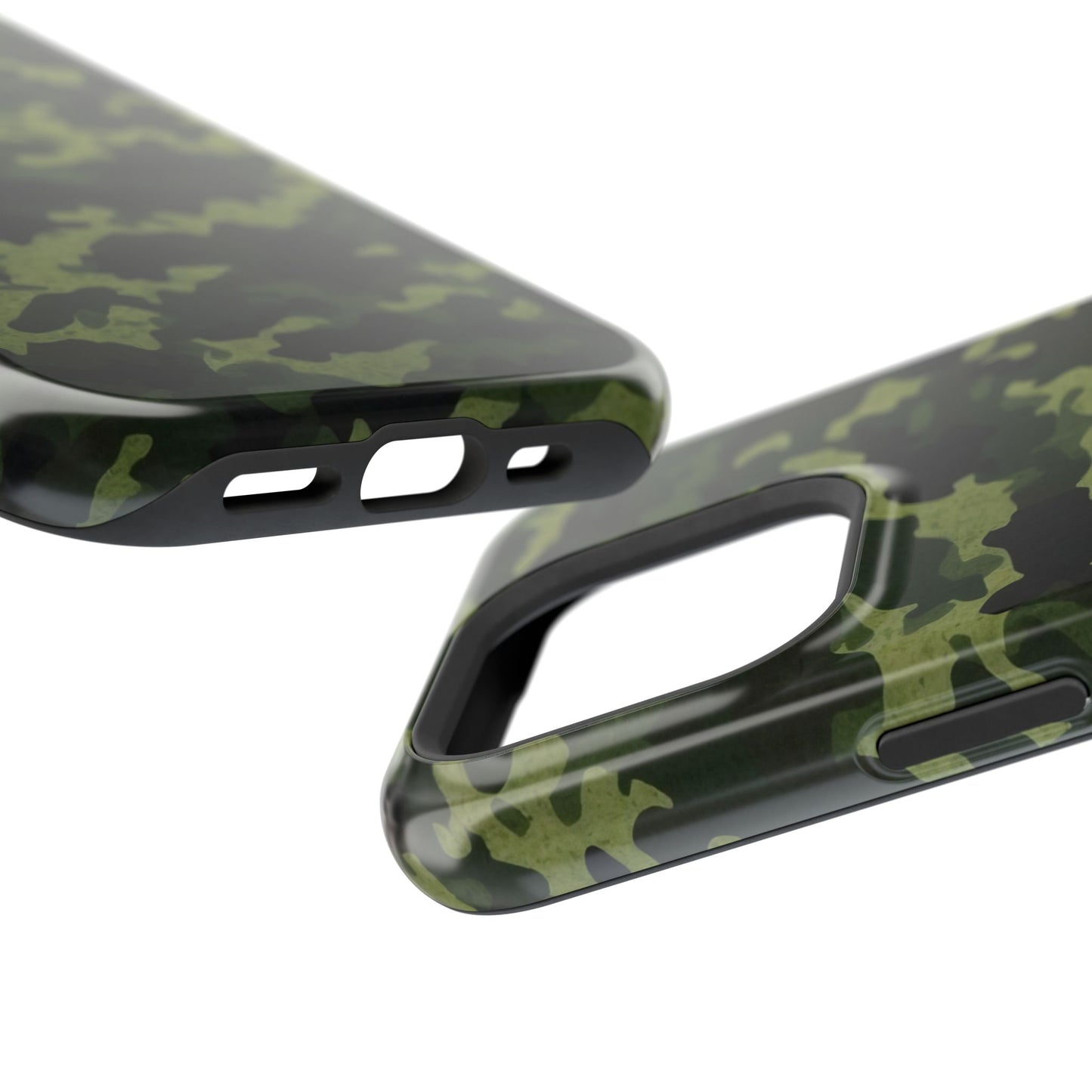 Dark Green Camouflage – MagSafe iPhone Case, Slim and Drop-Resistant