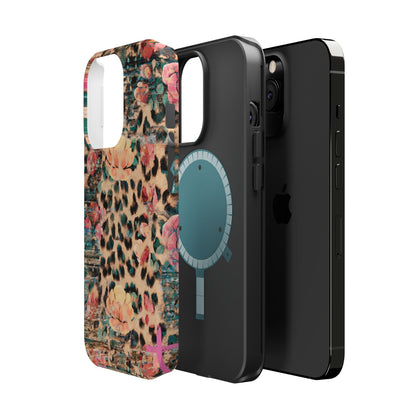 Rustic Floral Leopard - MagSafe iPhone Series Case