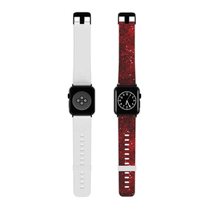 Crimson Glow Glitter Apple Watch Band