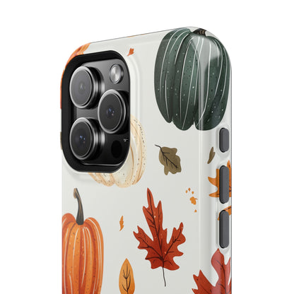 Autumn Pumpkin MagSafe iPhone Case – Fall Leaves and Harvest Design