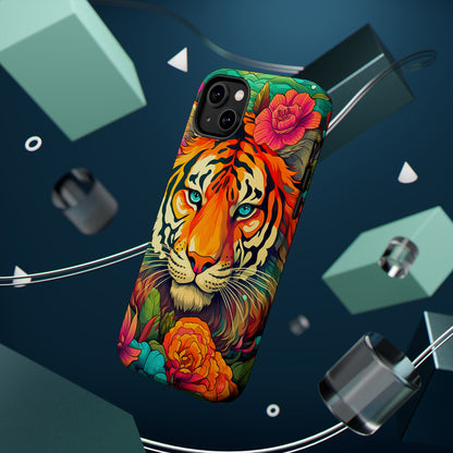 Fierce Rainbow Tiger Art - MagSafe iPhone Case